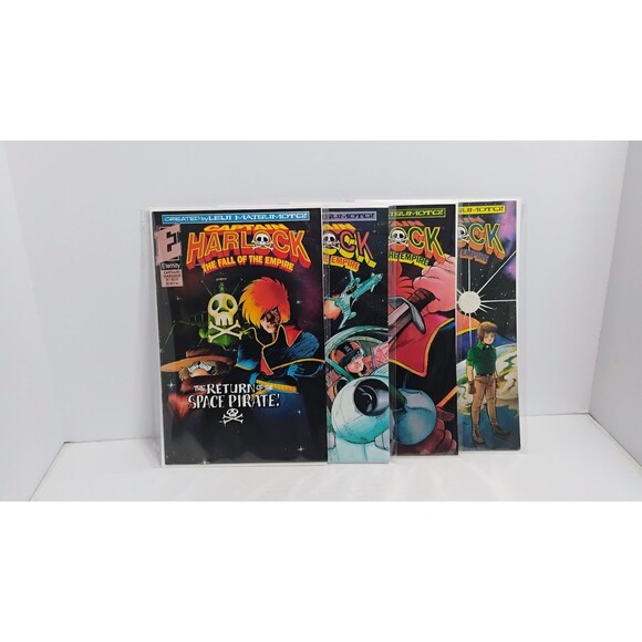 1992 ETERNITY COMICS CAPTAIN HARLOCK THE FALL OF THE EMPIRE COMPLETE SERIES 1-4 - Picture 9 of 9